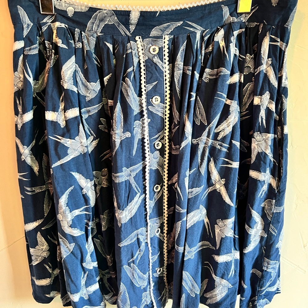 Vintage inspired Bird Print coquette retro skirt